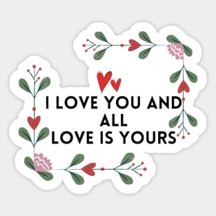 f valentine quotes stickers | message  for you baby Sticker